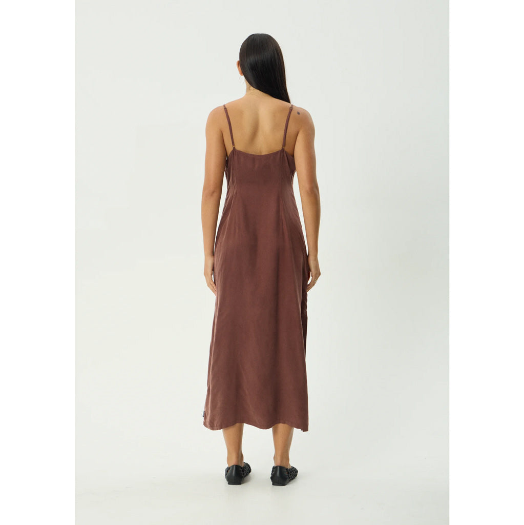 Afends Valley Cupro Midi Dress in Hazelnut | Shop Afends with Pavement online and recieved free Aotearoa NZ shipping on orders over $100*!
