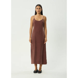 Afends Valley Cupro Midi Dress in Hazelnut | Shop Afends with Pavement online and recieved free Aotearoa NZ shipping on orders over $100*!