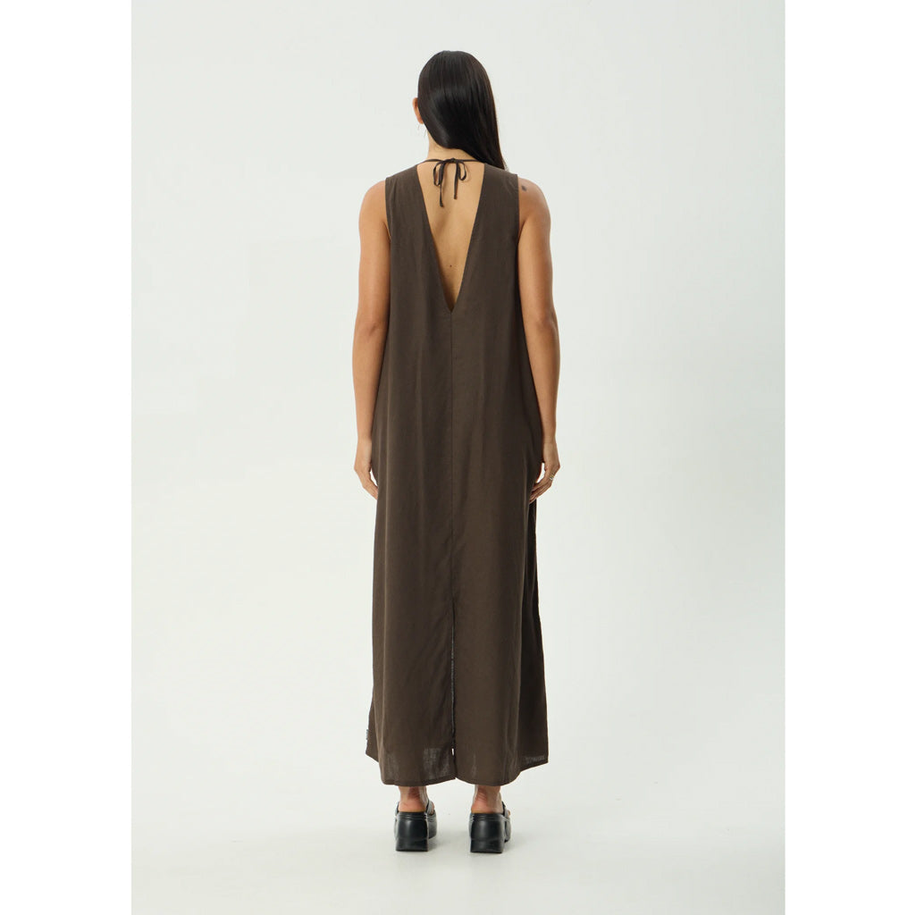Afends Lilo Maxi Dress in Coffee | Shop Afends online with Pavement and enjoy free Aotearoa NZ shipping on your order over $100*