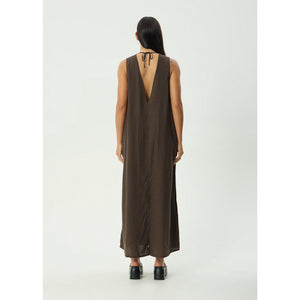 Afends Lilo Maxi Dress in Coffee | Shop Afends online with Pavement and enjoy free Aotearoa NZ shipping on your order over $100*