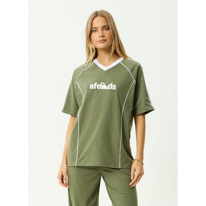 Afends Dirts Oversized Tee in Deep Olive | Shop Afends women's clothing online with Pavement and enjoy free Aotearoa NZ shipping over $100*!