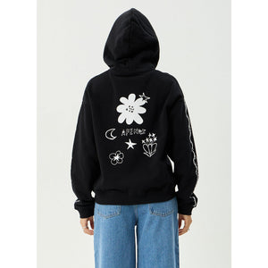 Afends Terra Zip Hood - Black | Shop Afends womens clothing online with Pavement Skate Store with free Aotearoa NZ shipping over $100*!