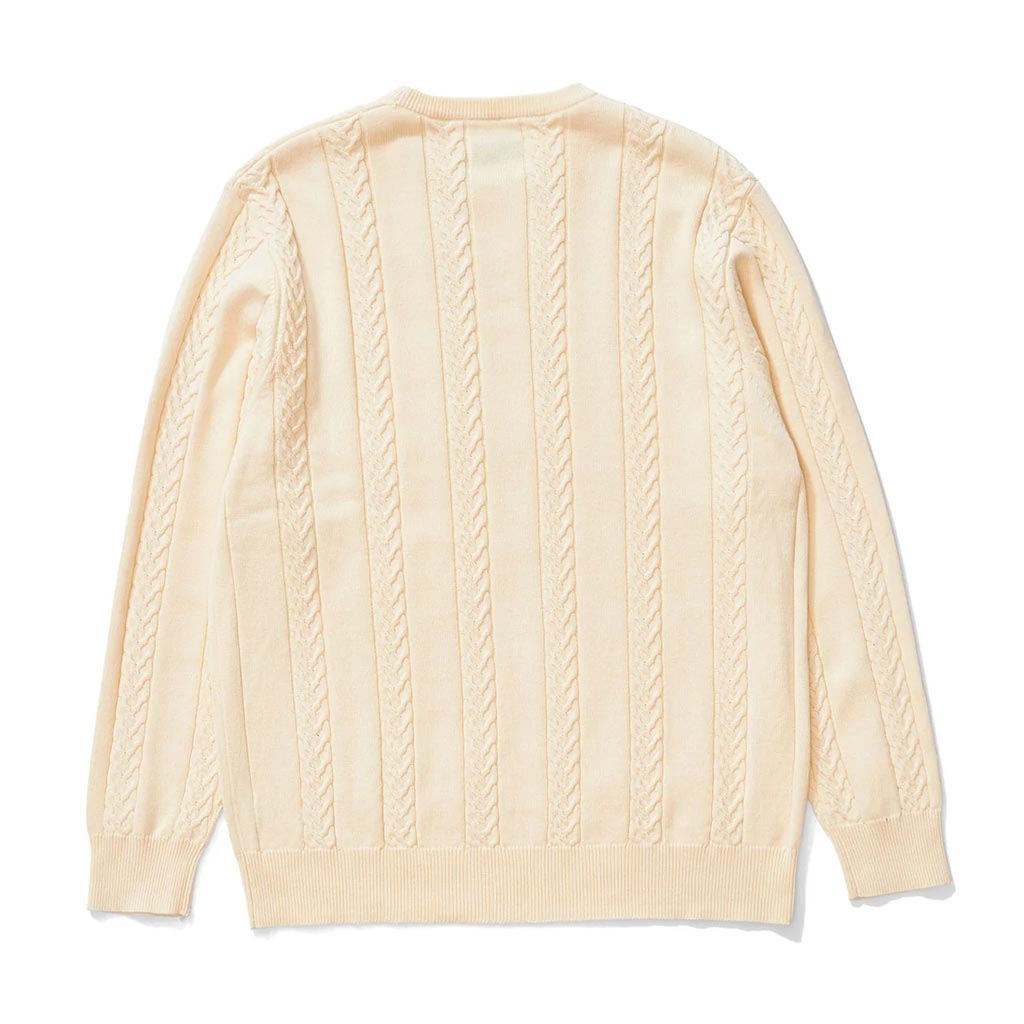 XLARGE CABLE KNIT SWEATER - OFF WHITE