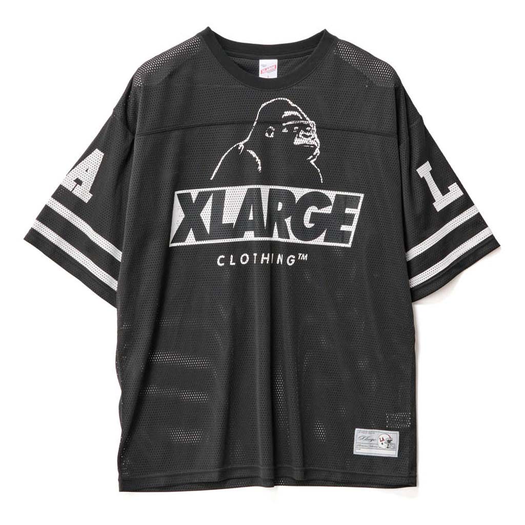 Xlarge LA Game Shirt - Black. Classic short sleeve baseball jersey in a boxy-fit. Screen-printed graphics. 1 x 1 ribbed collar. Cover stitched seams. Oversized fit. Woven Logo detail. 100% Polyester. Shop XLarge online with Dunedin's independent skate shop, Pavement. Free Aotearoa NZ shipping over $150.