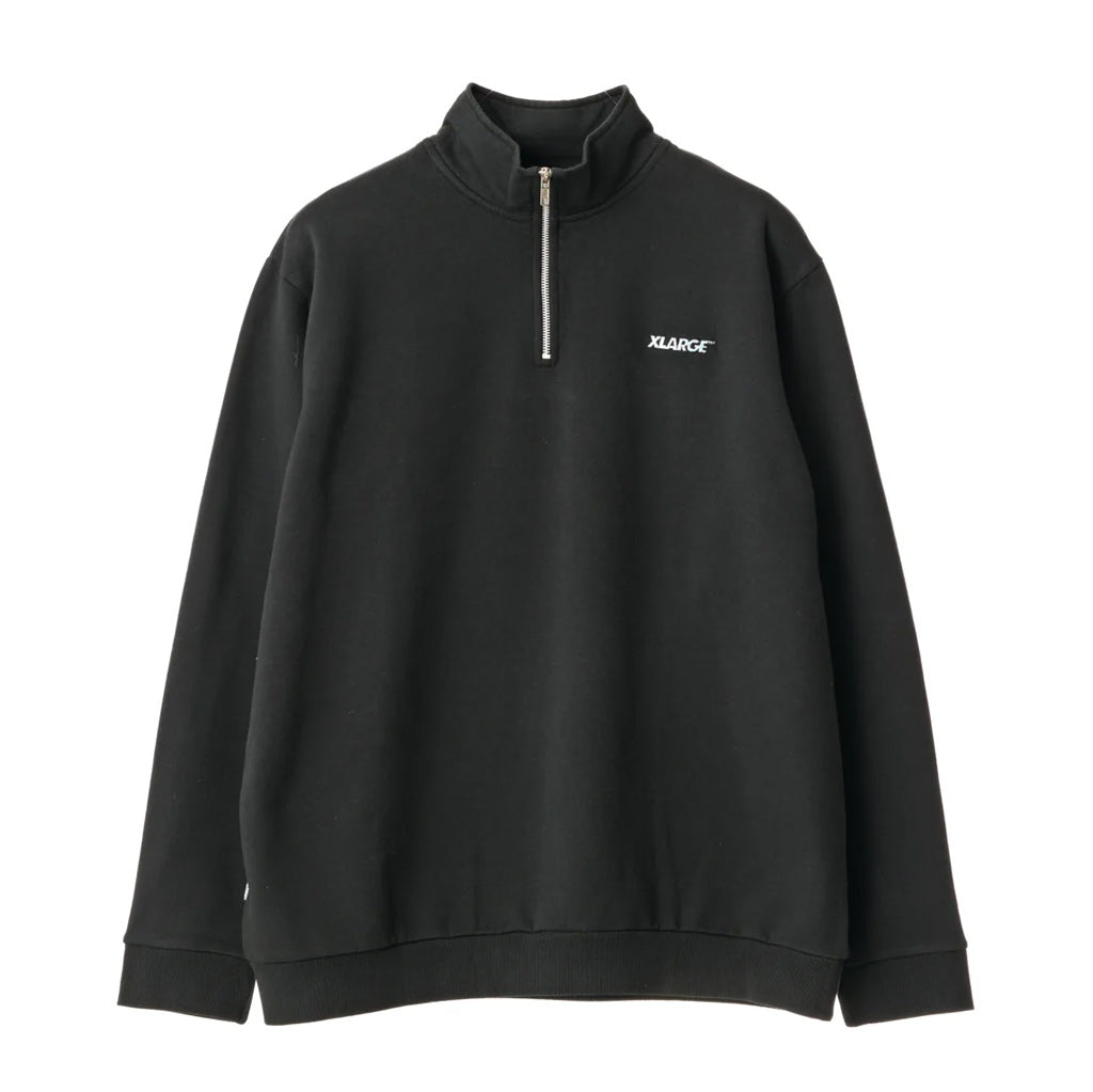 Shop Xlarge Quarter Zip Crew in Black pigment dye fleece. Twin needle seam construction. Unisex. 430gsm Brushed Cotton. Free, fast NZ shipping over $150. Same day Dunedin delivery before 3. Easy returns. Shop online with Pavement, Dunedin's independent skate store, since 2009.