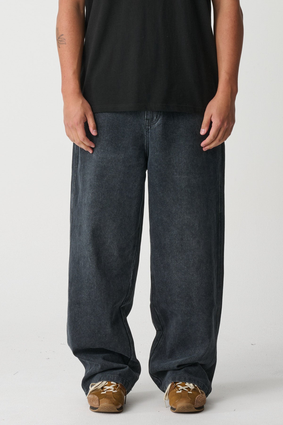 XLARGE BAGGY BULL DENIM 91 PANT - FADED BLACK