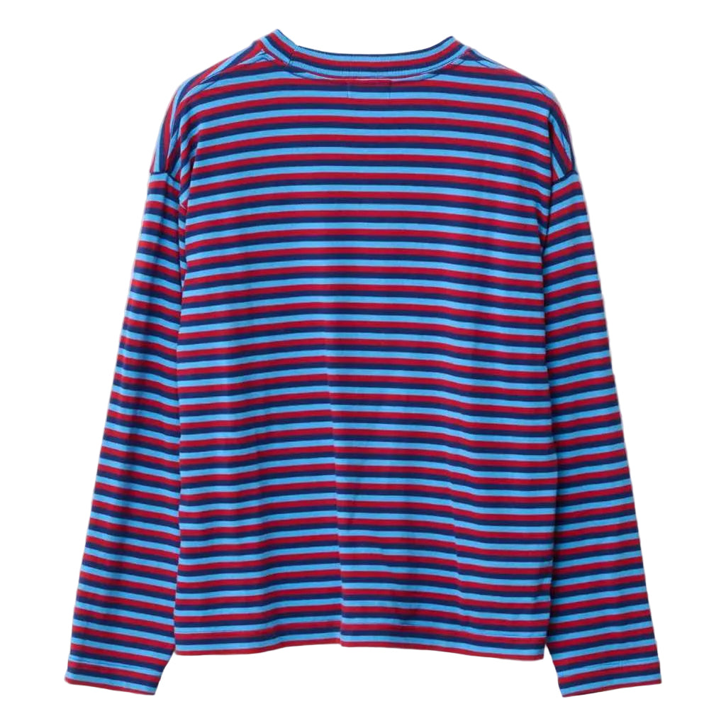 Xlarge Stripe Gorilla Fit LS Tee in Blue | Shop XLarge online with Pavement with free Aotearoa NZ shipping on orders over $100*!