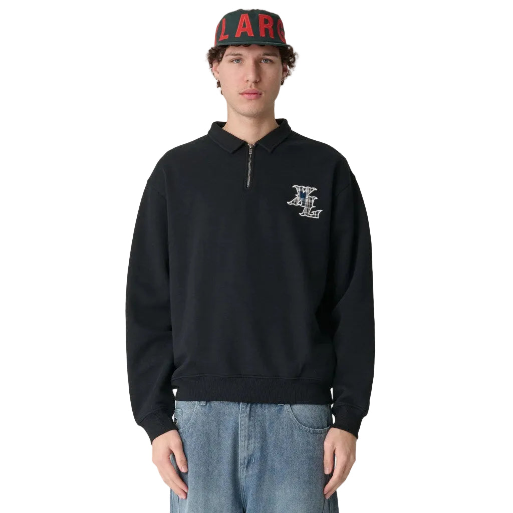 XLarge Collar Quarter Zip in Black | Shop XLarge online with Pavement with free Aotearoa NZ shipping on orders over $100*!