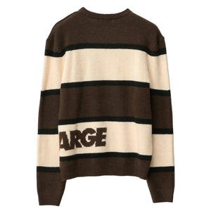Xlarge Italic Stripe Knit Sweater in Brown | Shop XLarge online with Pavement with free Aotearoa NZ shipping on orders over $100*!
