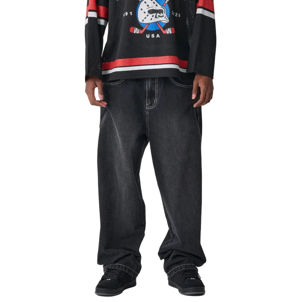 XLarge Old English Baggy Denim 91 Pants in Worn Black | Shop XLarge online with Pavement with free Aotearoa NZ shipping on orders over $100*!