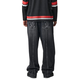 XLarge Old English Baggy Denim 91 Pants in Worn Black | Shop XLarge online with Pavement with free Aotearoa NZ shipping on orders over $100*!