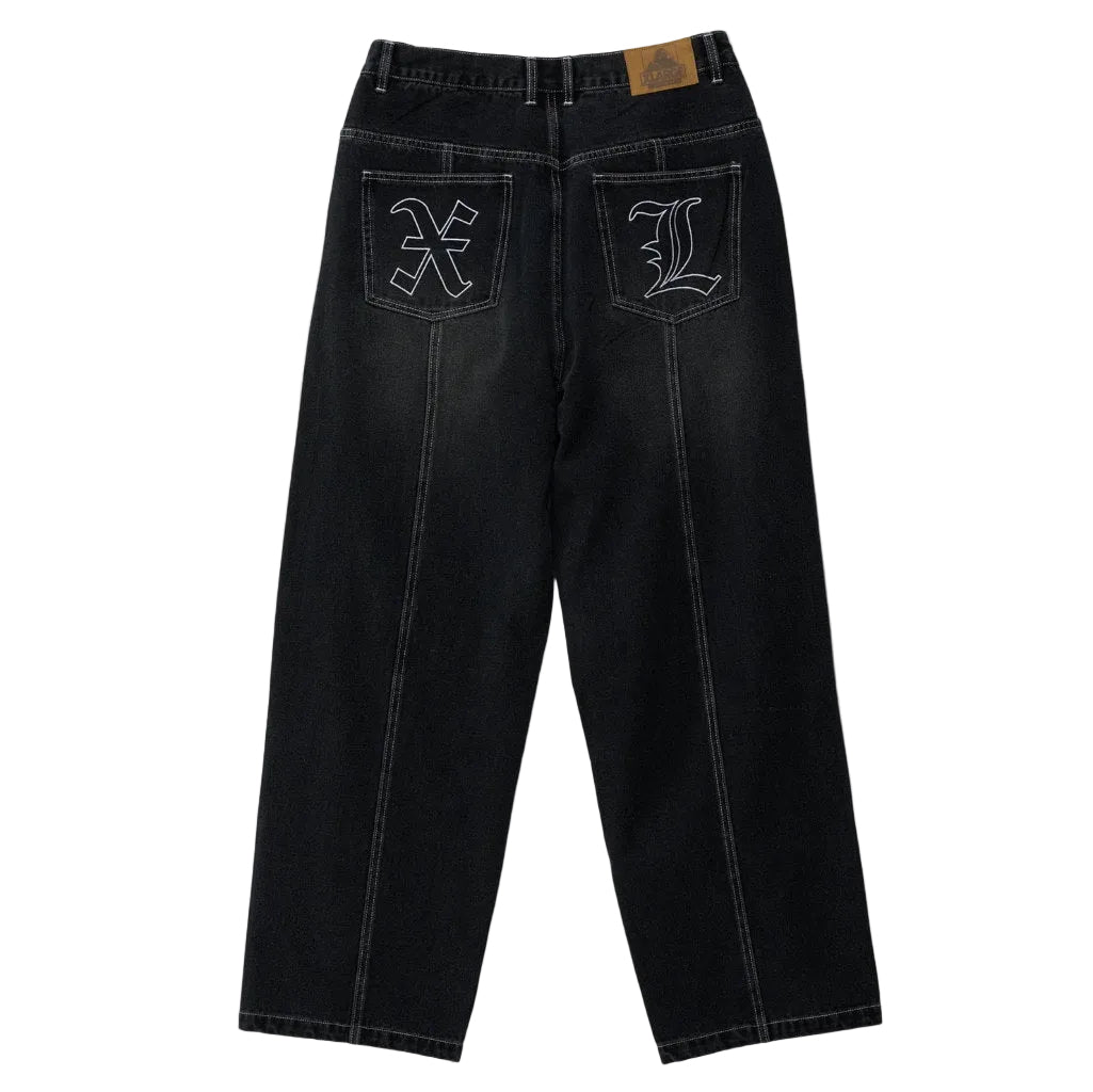XLarge Old English Baggy Denim 91 Pants in Worn Black | Shop XLarge online with Pavement with free Aotearoa NZ shipping on orders over $100*!