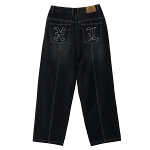 XLarge Old English Baggy Denim 91 Pants in Worn Black | Shop XLarge online with Pavement with free Aotearoa NZ shipping on orders over $100*!