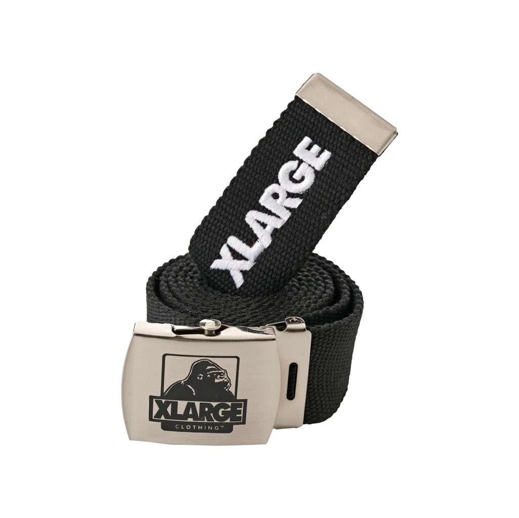 XLarge 91 Web Belt - Black/White. Classic buckle belt with metal hardware and embroidered logo. 130cm long; 3.5cm wide. Printing artwork on buckle. 100% Nylon Webbing. Unisex. Shop Xlarge clothing and accessories online with Pavement skate store. Free NZ shipping over $150 - Same day Dunedin delivery - Easy returns.