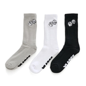 Xlarge XL Dice Sock 3 Pack - Multi. The XL Dice Sock is a 3 pack of mid-length melange knit everyday socks. Jacquard sole artwork. Embroidered XLarge graphic. One Size (7-11). Cotton/ Elastane. Shop XLarge brand clothing  online with Dunedin's independent skate store, Pavement. Free Aotearoa NZ shipping over $150.