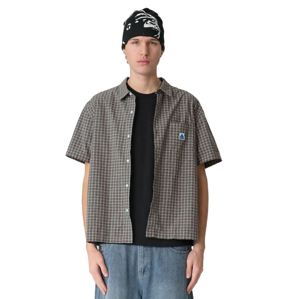 XLarge Hugo Short Sleeve Shirt - Brown | Shop XLarge clothing online with Pavement Skate Store with free Aotearoa NZ shipping over $100*!