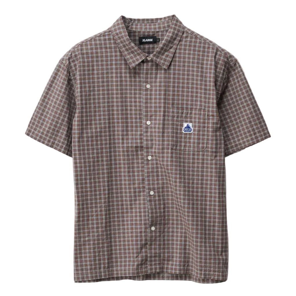 XLarge Hugo Short Sleeve Shirt - Brown | Shop XLarge clothing online with Pavement Skate Store with free Aotearoa NZ shipping over $100*!