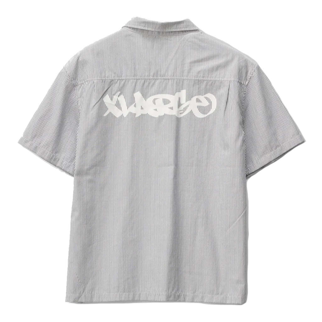 XLarge Mark Gorilla Fit SS Shirt in Navy/White Stripe | Shop XLarge brand clothing online with Pavement Skate Store with free Aotearoa NZ shipping over $100*!