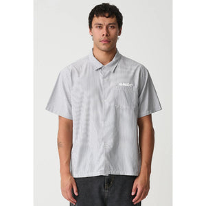 XLarge Mark Gorilla Fit SS Shirt in Navy/White Stripe | Shop XLarge brand clothing online with Pavement Skate Store with free Aotearoa NZ shipping over $100*!