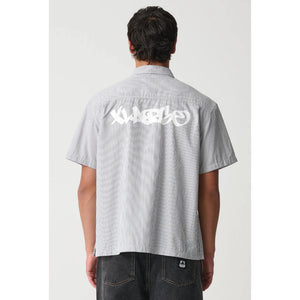 XLarge Mark Gorilla Fit SS Shirt in Navy/White Stripe | Shop XLarge brand clothing online with Pavement Skate Store with free Aotearoa NZ shipping over $100*!