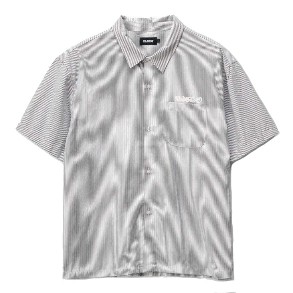 XLarge Mark Gorilla Fit SS Shirt in Navy/White Stripe | Shop XLarge brand clothing online with Pavement Skate Store with free Aotearoa NZ shipping over $100*!