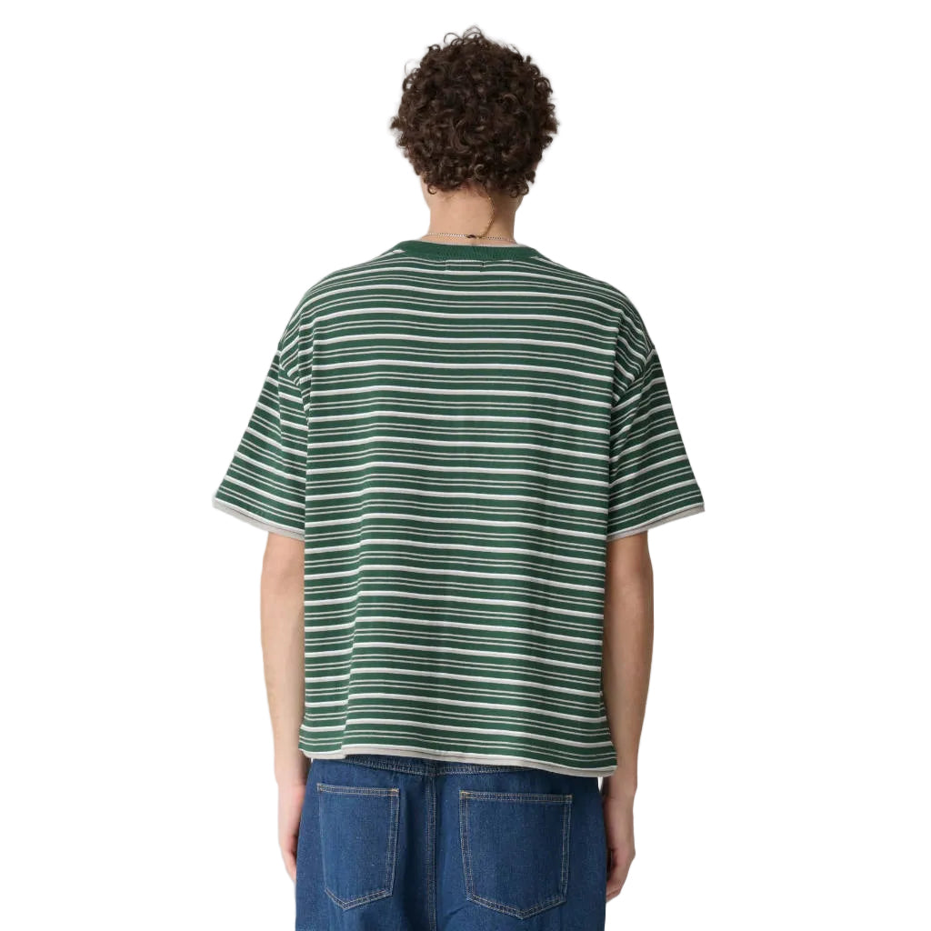 XLarge Stripe Double Layer Gorilla Fit Tee - Eden | Shop XLarge clothing online with Pavement Skate Store with free Aotearoa NZ shipping over $100*!