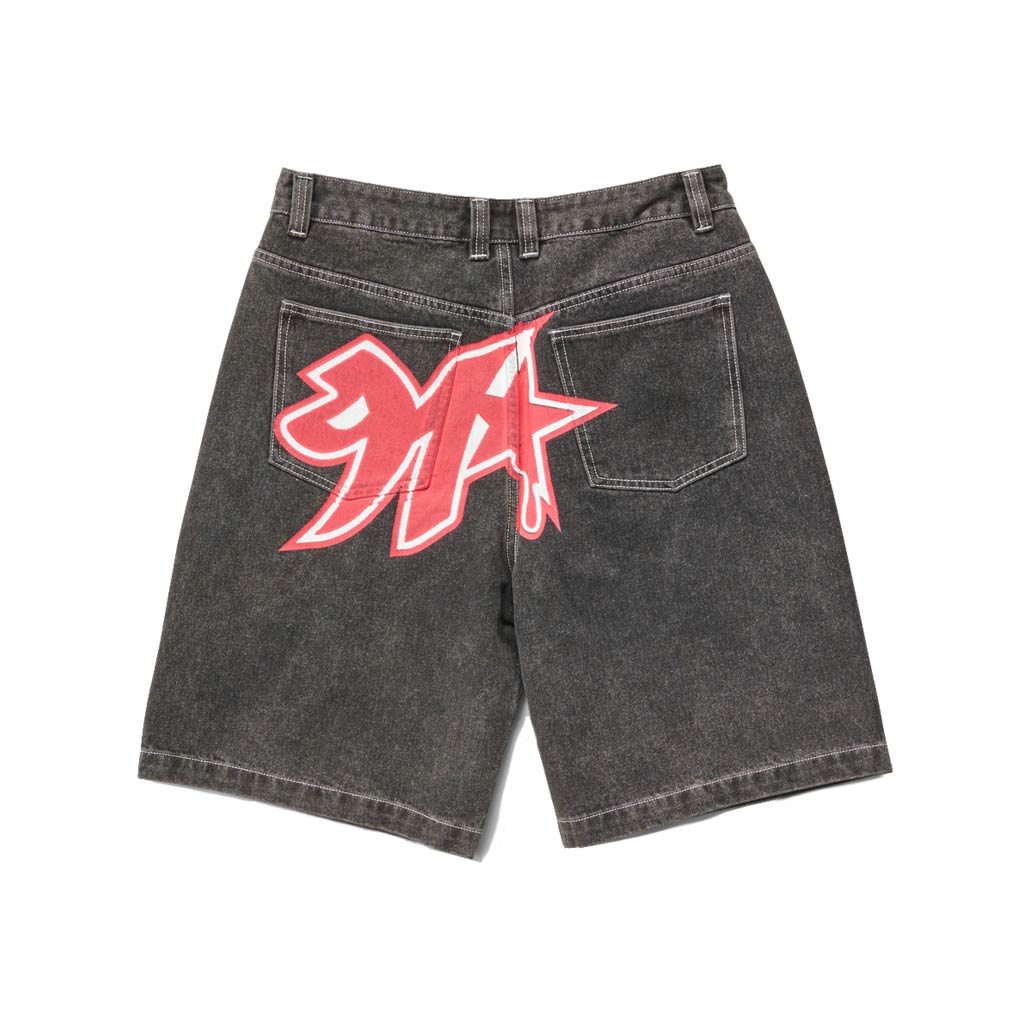 Xlarge 91 Star Bull Denim 91 Short in Washed Black | Shop Xlarge clothing online with Pavement Skate Store with free Aotearoa NZ shipping on orders over $100*