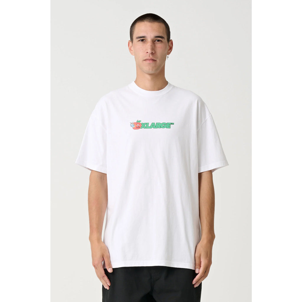 XLARGE APPLES TEE - SOLID WHITE