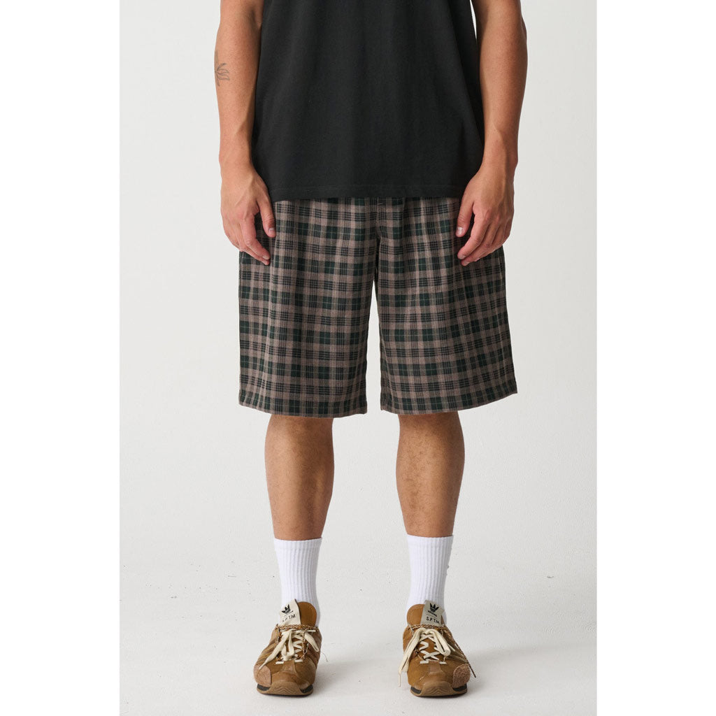 Xlarge Baggy 91 Shorts in Green Check | Shop XLarge clothing online with Pavement Skate Store with free Aotearoa NZ shipping on orders over $100*!
