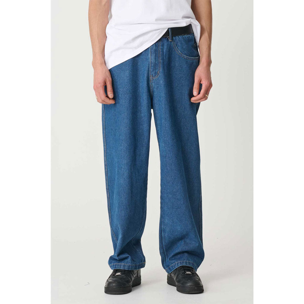 Xlarge Baggy Bull Denim 91 Pant in Worn Blue | Free Aotearoa NZ shipping on XLarge orders over $100* when you shop online with Pavement Skate Store!