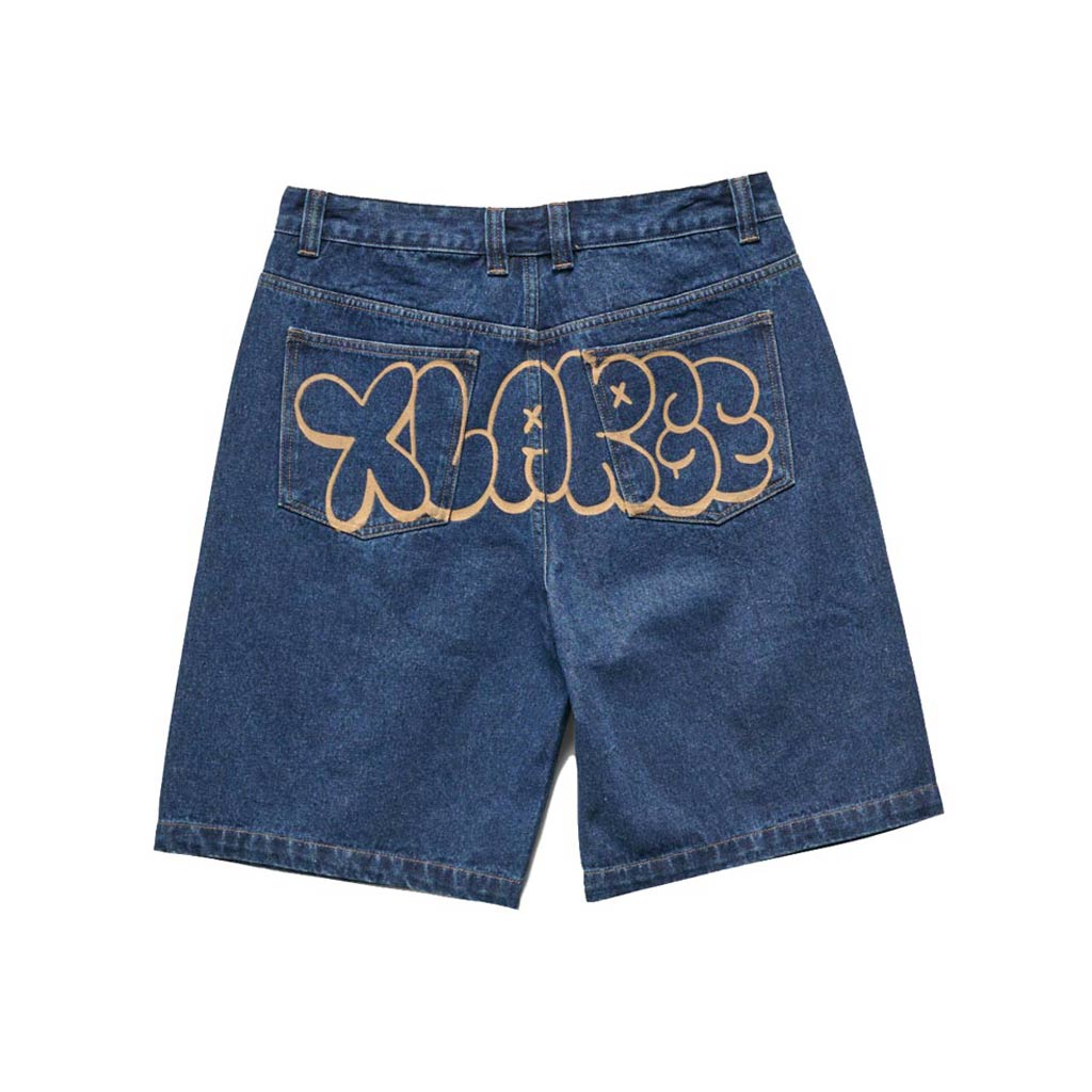 Xlarge Burst Bull Denim 91 Short in Raw Indigo | Shop Xlarge clothing online with Pavement Skate Store with free Aotearoa NZ shipping on orders over $100*
