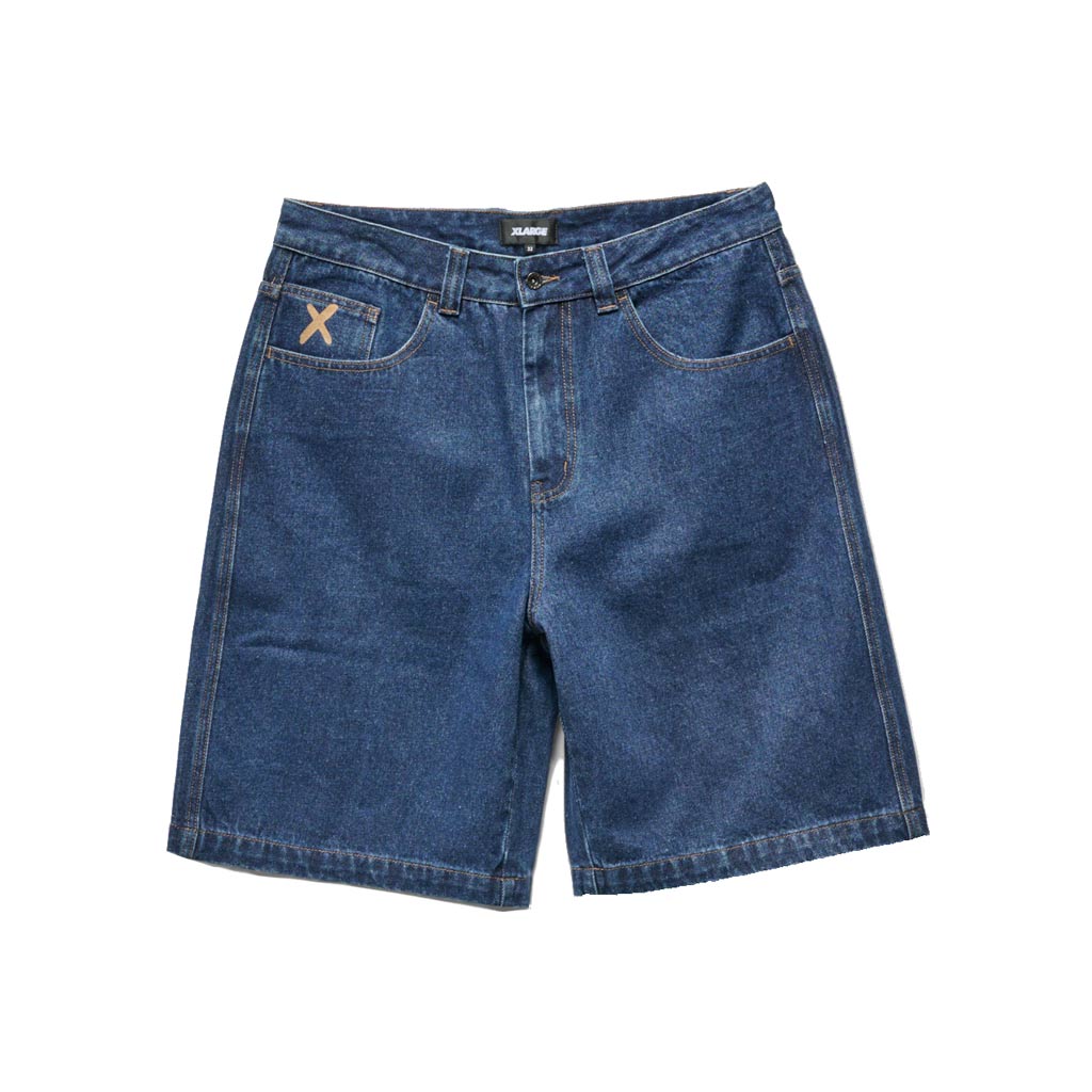 Xlarge Burst Bull Denim 91 Short in Raw Indigo | Shop Xlarge clothing online with Pavement Skate Store with free Aotearoa NZ shipping on orders over $100*