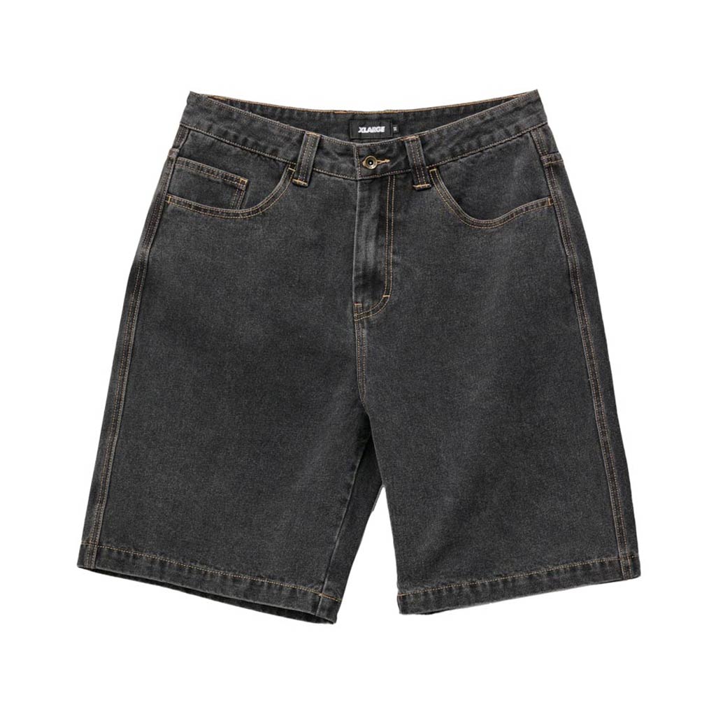 Xlarge Drip Dry Bull Denim 91 Short in Washed Black | Shop XLarge clothing online with Pavement Skate Store with free Aotearoa NZ shipping on orders over $100*!