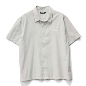 Xlarge Oxford Script SS Shirt in Black/White Stripe | Shop Xlarge clothing online with Pavement Skate Store with free Aotearoa NZ shipping on orders over $100*