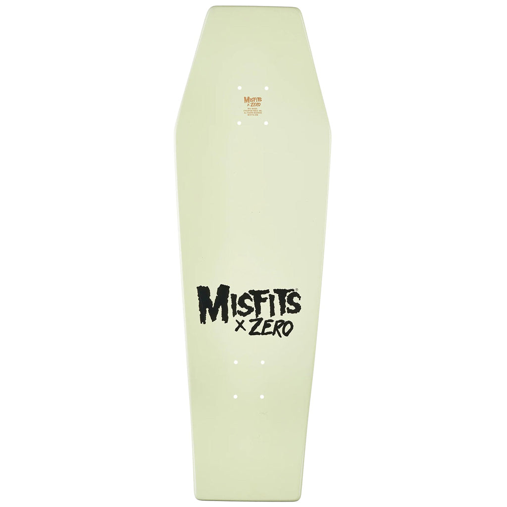 Zero X Misfits Fiend Coffin - Glow In The Dark Skateboard Deck 9.5" | Free Aoteroa shipping on skateboard orders over $100* when you shop online with Pavement.