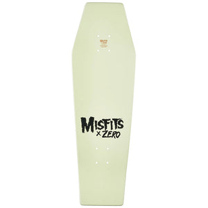 Zero X Misfits Fiend Coffin - Glow In The Dark Skateboard Deck 9.5" | Free Aoteroa shipping on skateboard orders over $100* when you shop online with Pavement.
