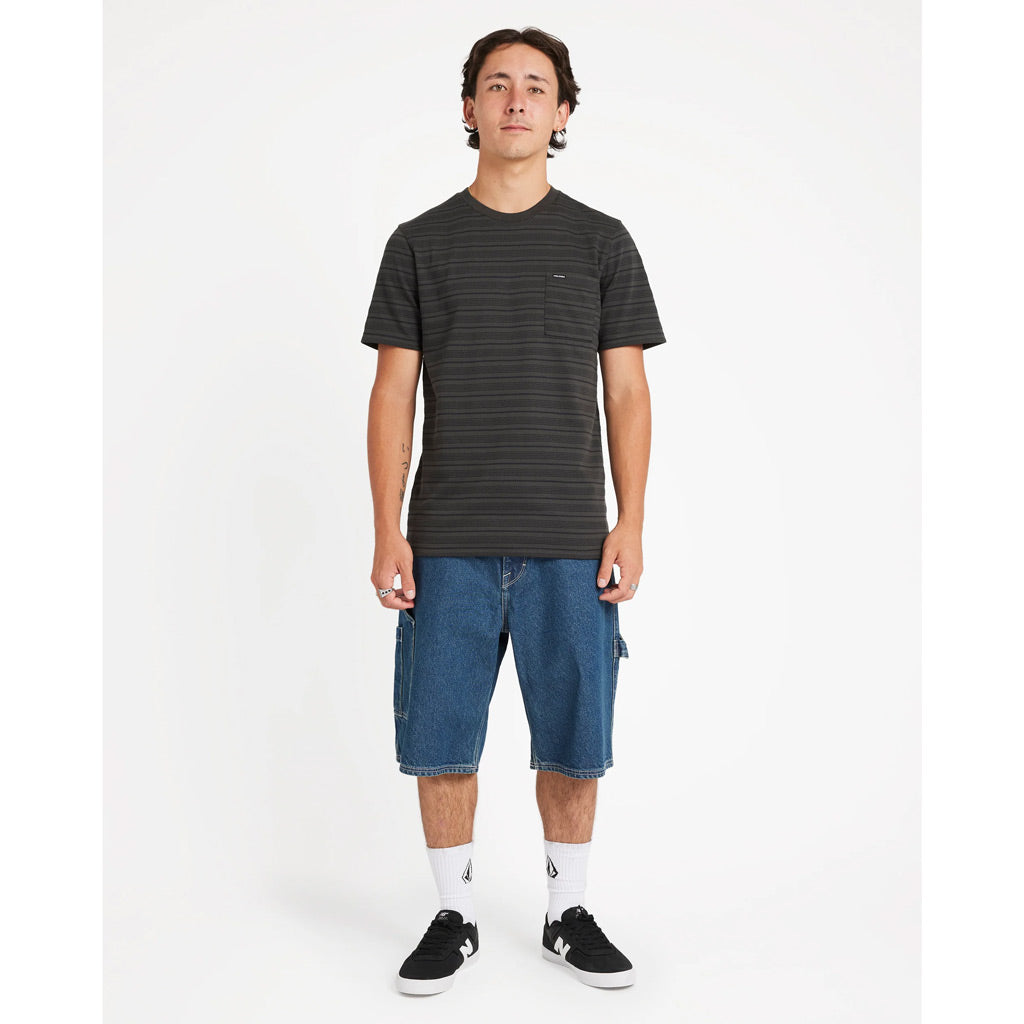 Volcom Dorture Crew Tee in Stealth | Shop Volcom online with Pavement Skate Store and enjoy free Aotearoa NZ shipping on your order over $100*!