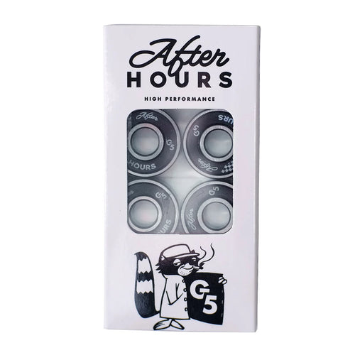After Hours G5 Bearings. Precision 7 Ball Bearings.Glass Filled. Nylon Cage. Order online and get free shipping on orders over $100* with Pavement Skate Shop!