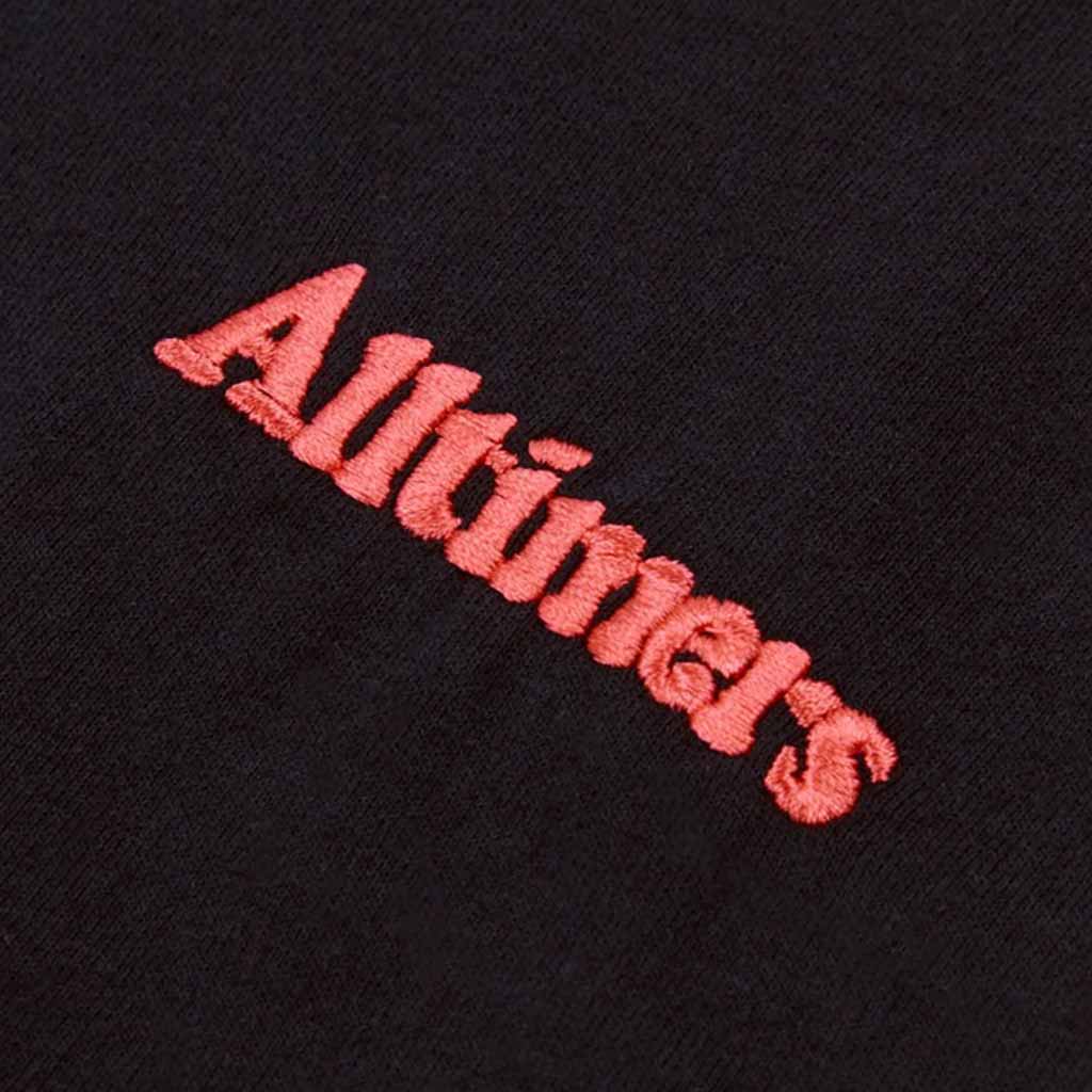 ALLTIMERS TINY BROADWAY EMBROIDERED TEE - BLACK