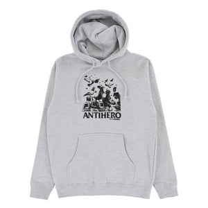 Anti Hero Pigeon Intelligence Hoody - Grey Heather | Shop Anti Hero online with Pavement Skate Store with free Aotearoa NZ shipping over $100*!