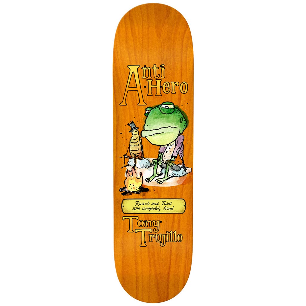 Buy the Anti Hero Tony Trujillo Roach And Toad Skateboard Deck 9.0" online with Pavement Skate Store and receive free Aotearoa NZ shipping!