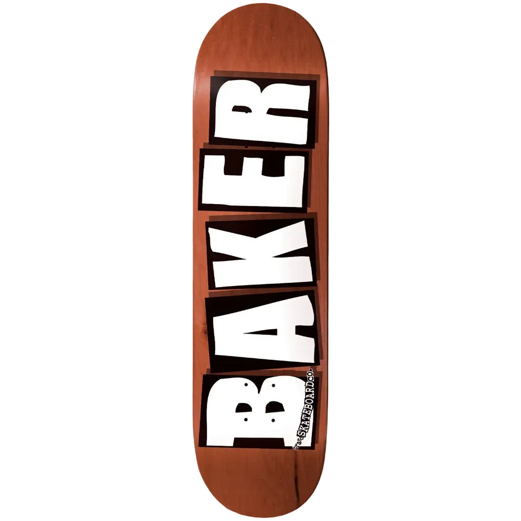 Baker Brand Logo Veneers Deck 8.0" | Shop Baker Skateboards online with Pavement Skate Store! Free Aotearoa NZ shipping over $100*