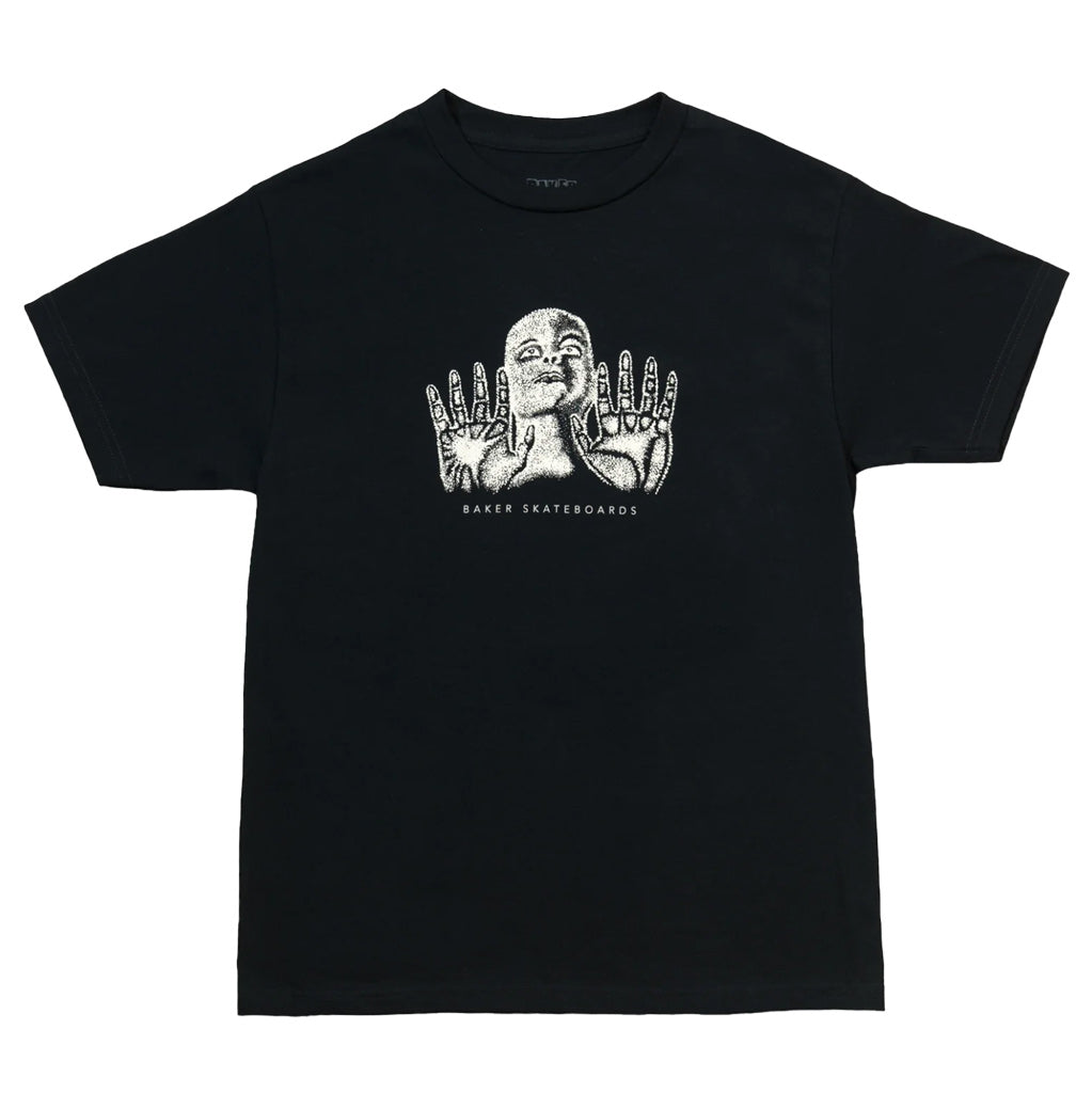 Baker Hands That Show Tee - Navy. Art by Mike Gigliotti. 6.0oz 100% Cotton. Front Screen Print. Shop Baker skateboard decks and clothing online with Pavement. Free NZ shipping over $150 - Same day Dunedin delivery - Easy returns.