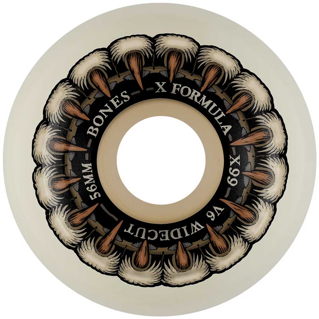 Bones X-Formula V6 Widecut 99A 56mm Wheels - Grippin Wolf. 56mm x 36mm. Riding Surface - 20.5mm. Shop skateboard wheels from Bones, Powell Peralta, Spitfire, OJ's and Mini Logo online with Pavement skate store. Free NZ shipping over $150 - Same day Dunedin delivery - Easy returns.