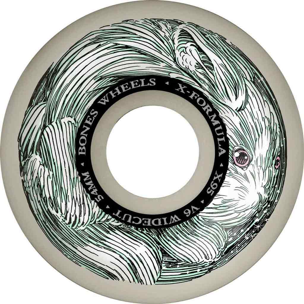 Bones X-Formula Money Bunny V6 Wide-Cut 95A 54mm Wheels | Shop skateboard wheels online with Pavement Skate Store with free Aotearoa NZ shipping over $100*!