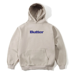 Butter Goods Outline Logo Pullover Hood - Bone | Shop Butter Goods online with Pavement Skate Store and enjoy free Aotearoa shipping on orders over $100*!