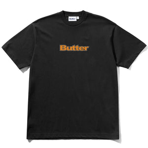 Butter Goods Outline Logo Tee - Black | Shop Butter Goods online with Pavement Skate Store and enjoy free Aotearoa shipping on orders over $100*!