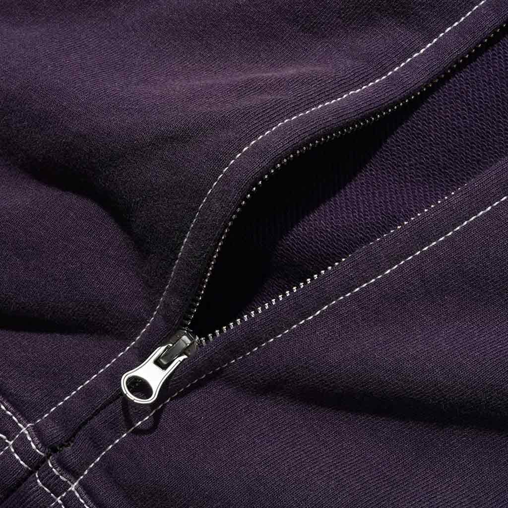 Butter Goods Sketch Zip Thru Hood Eggplant | Shop Butter Goods online with Pavement Skate Store and enjoy free Aotearoa shipping on orders over $100*!