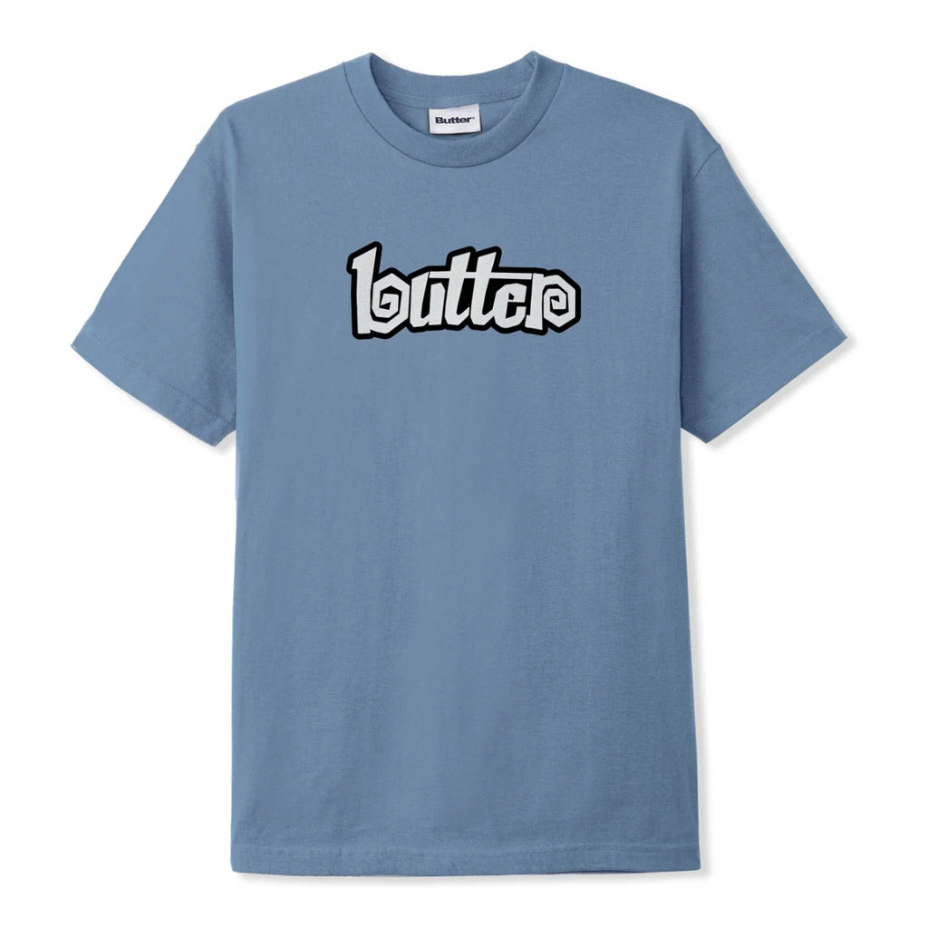 Butter Goods Swirl Tee - Slate Blue. 6.5oz (220 gsm) 100% Cotton T-shirt. Screen print on front. Shop Butter Goods online with Pavement, Dunedin's independent skate store since 2009. Free, fast NZ shipping over $150 - Same day Dunedin delivery before 3. Easy returns.
