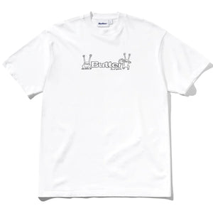 Butter X Daniel Johnston Frog Logo Tee in White | Shop Butter Goods online with Pavement Skate Store with free Aotearoa NZ shipping over $100*! 